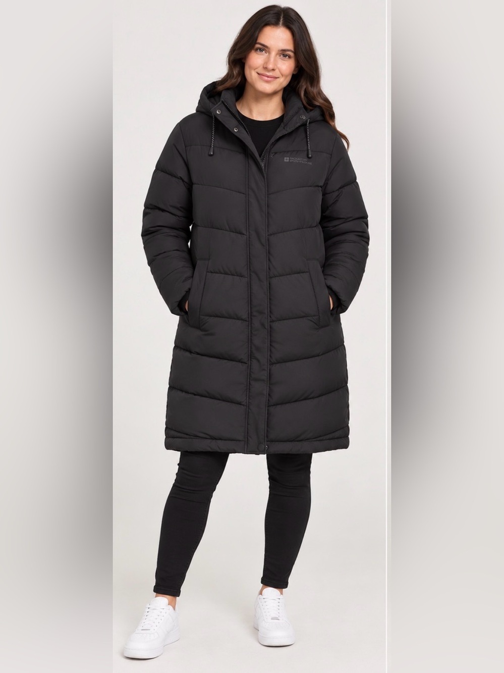 Mountain Warehouse Alexia Long Padded Winter Coat Black US/CA 12 UK 16